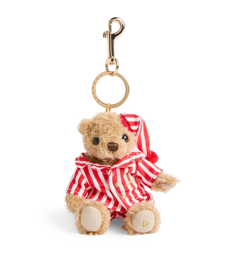 Harrods Christmas pyjama Henry bear keyring, UK version