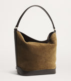 Sandro Paris suede-leather bucket bag 28cm, UK version