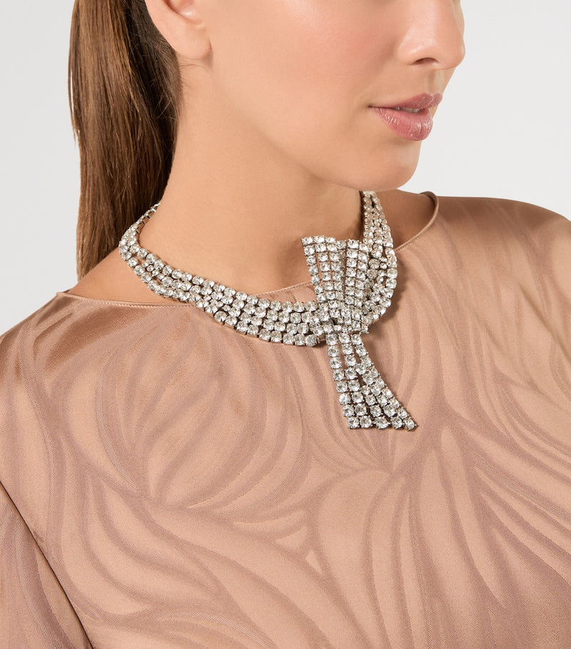 Marina Rinaldi rhinestone butterfly choker 45cm, imported from the UK