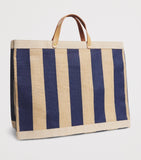 Harrods large canvas stripe Knightsbridge shopper bag - British product