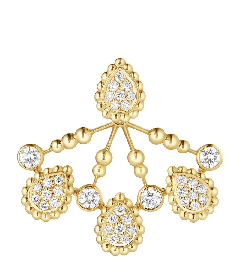 Boucheron Serpent Bohème yellow gold diamond single earring, imported from the UK