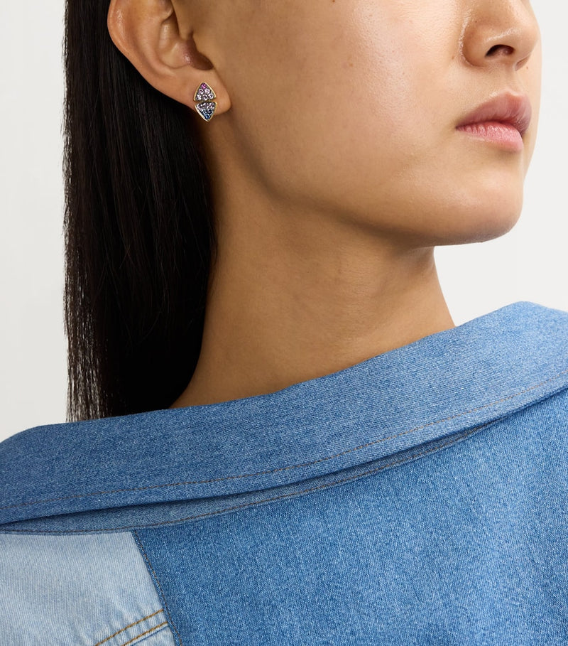Emily P. Wheeler yellow gold sapphire stud earrings - British product