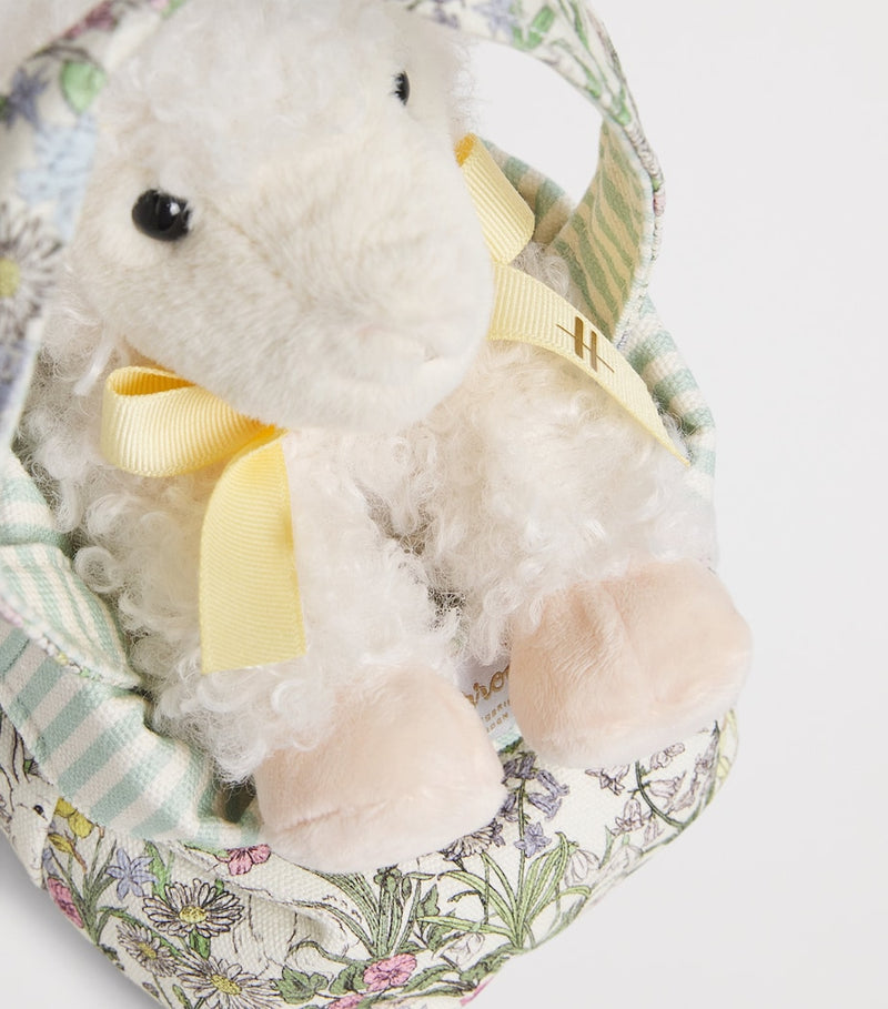Harrods Plush Lamb in a Bag (19cm)