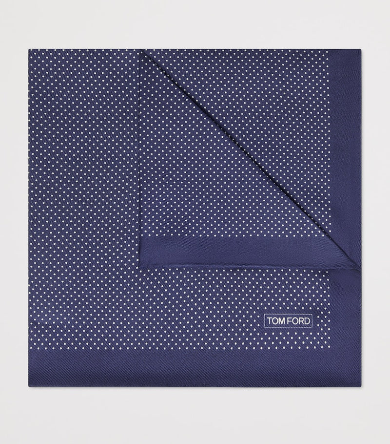 TOM FORD silk polka dot pocket square accessory - British product
