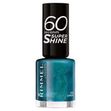 Rimmel 60 Seconds Super-Shine Nail Polish Siren Blue Glitter