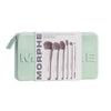 Morphe 6-Piece Travel Brush Set Silver Ion-Infused, imported from the UK