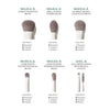 Morphe 6-Piece Travel Brush Set Silver Ion-Infused, imported from the UK