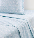 Yves Delorme Capri Aqua super king flat sheet - British product
