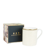 Harrods Antler Trellis Fine Bone China Mug with Hand-Gilded Rim- Buy online at McGrocer