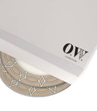 O.W. London set of 2 geometric print dessert plates 21cm, imported from the UK