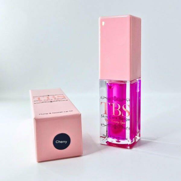 TBS Skincare Plump & Nourish Lip Oil ‘Cherry’ 10ml GOODS Superdrug