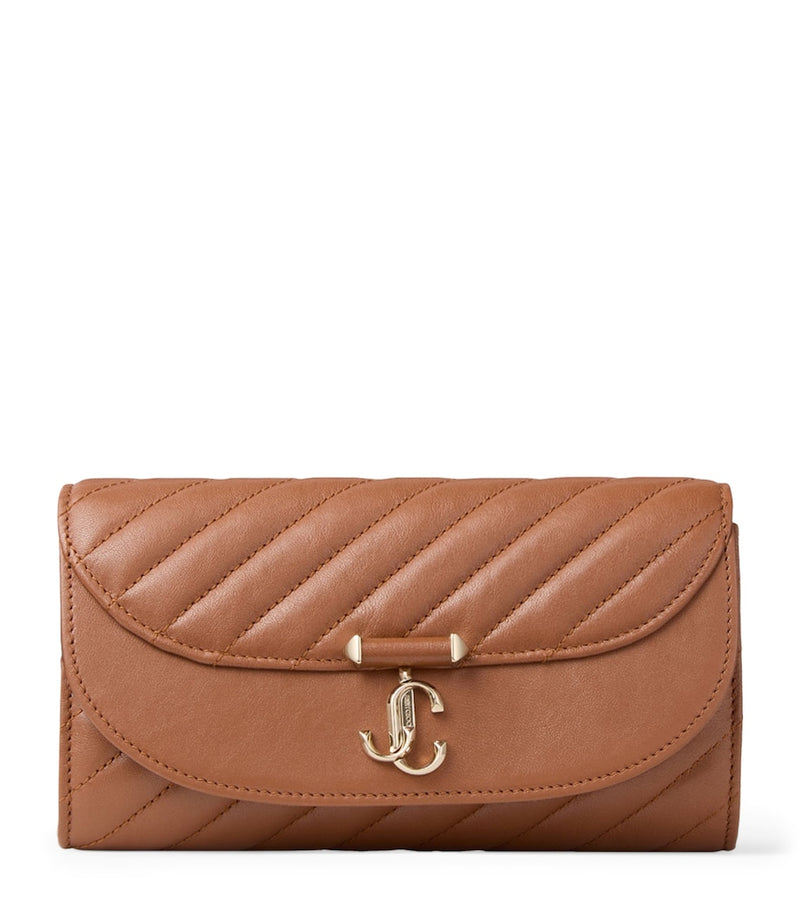 Jimmy Choo Curve quilted leather chain wallet - British product
