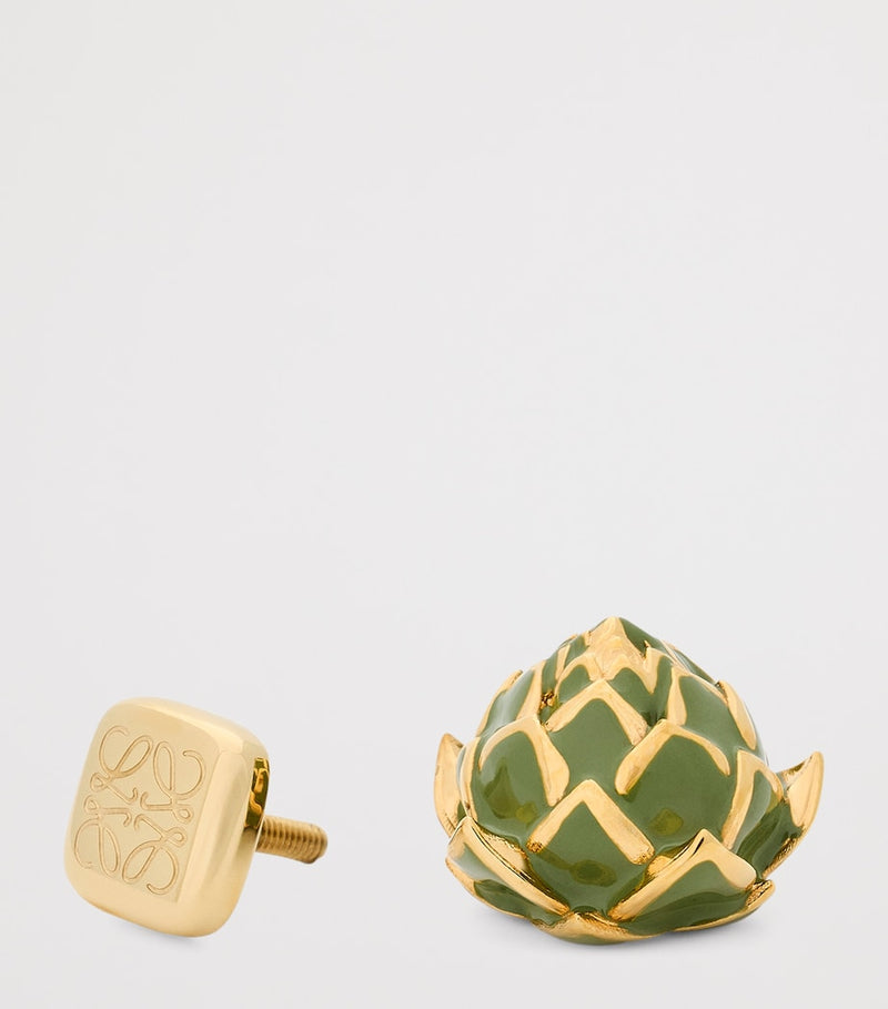 LOEWE artichoke pin with gold-tone brass, imported from the UK