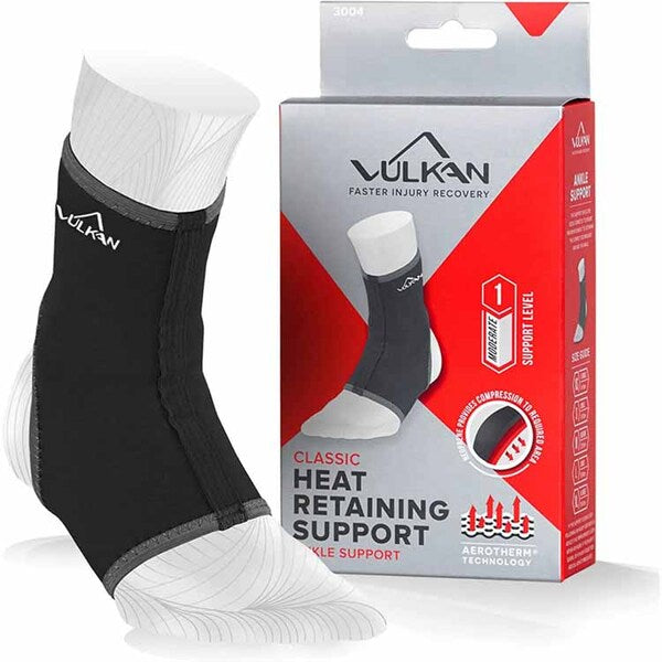 Vulkan Classic neoprene ankle support black, imported from the UK