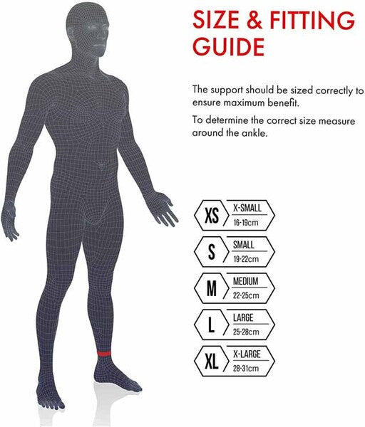 Vulkan Classic neoprene ankle support black, imported from the UK