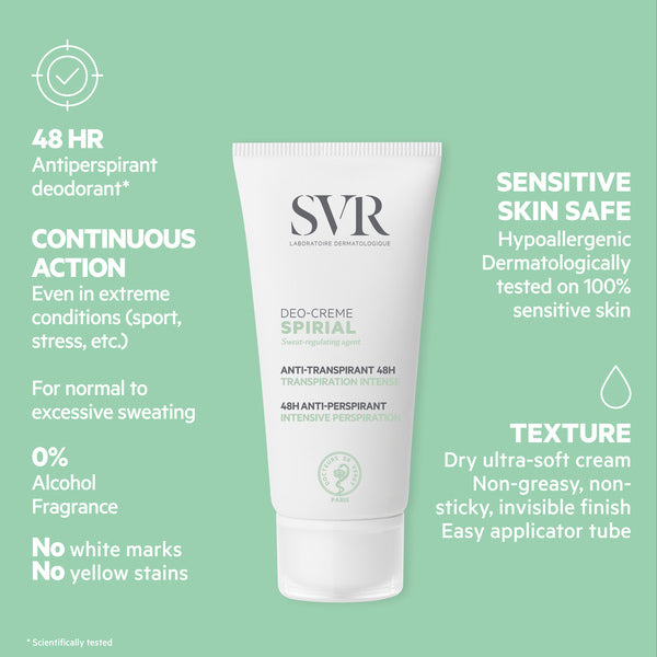 SVR Spirial antiperspirant cream 50ml (British brand)