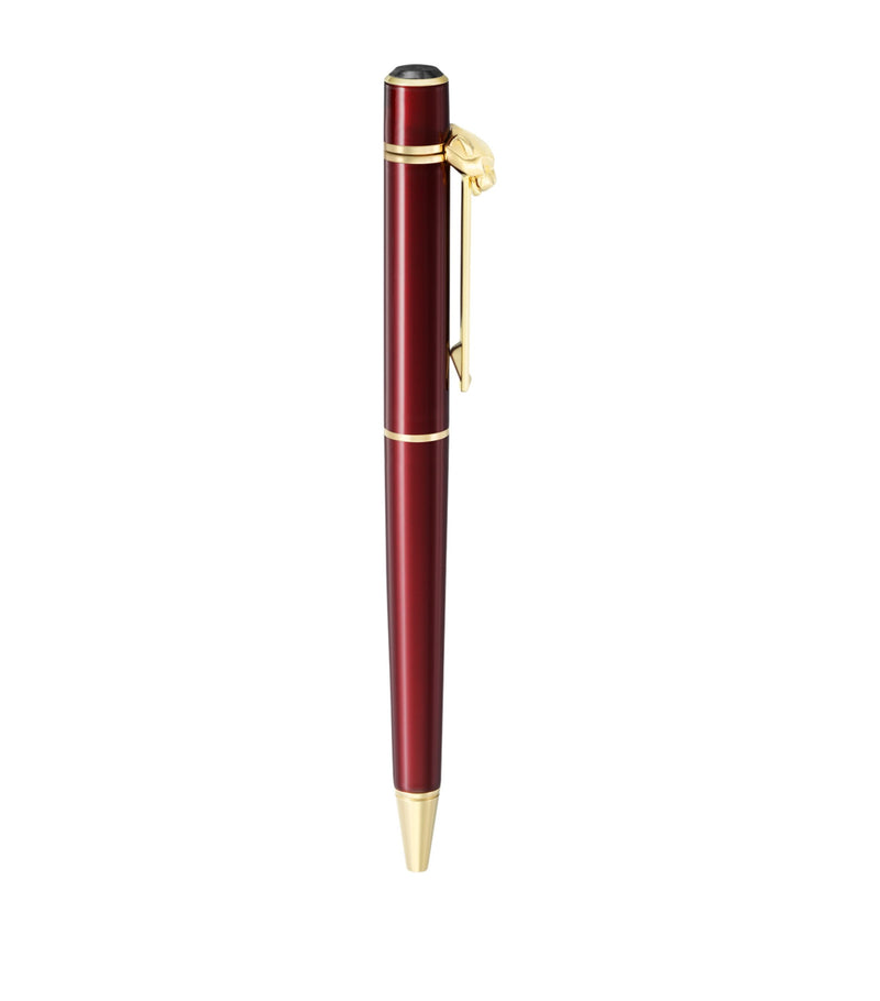 Cartier small ballpoint pen with feline clip 12.5cm - British product