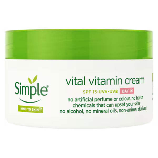 Simple Vital Vitamin Day Cream SPF 15 50ml (British brand)