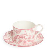 Harrods Harrods Bone China Toile Teacup and Saucer Set- Buy online at McGrocer