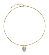 Harrods Monica Vinader Gold Vermeil and Aquamarine Odyssey Necklace- Buy online at McGrocer