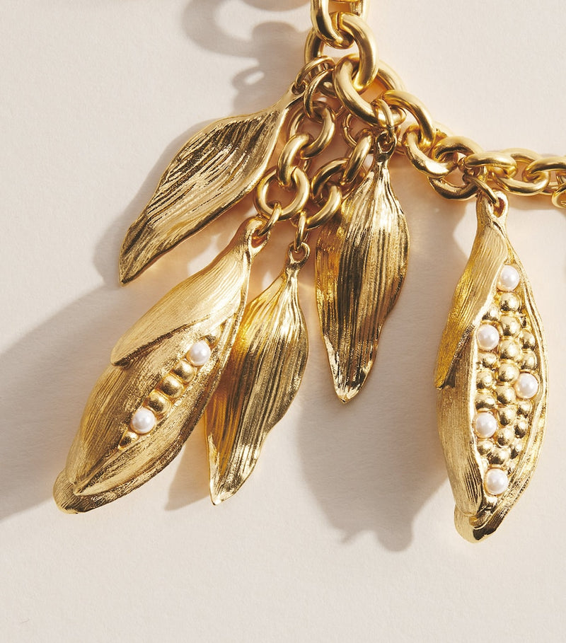 Chloé corn necklace with pearlescent beads, UK version