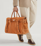 Brunello Cucinelli suede country holdall with twin handles - British product