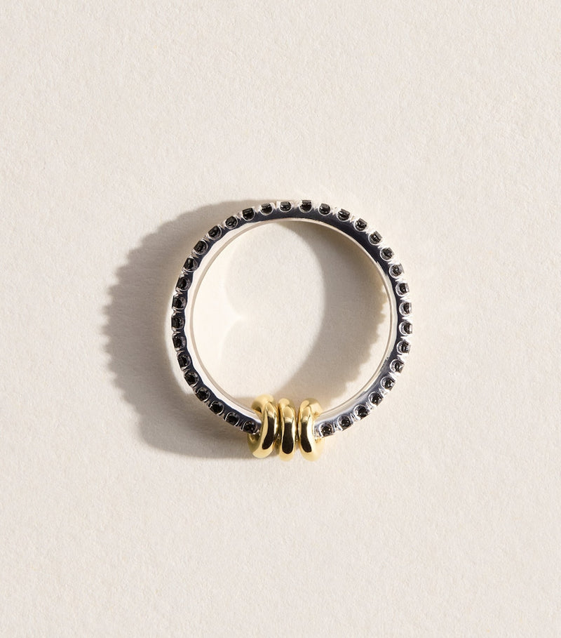 Spinelli Kilcollin Sirius diamond ring in sterling silver and yellow gold - British product