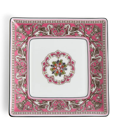 Harrods Wedgwood Florentine Fuchsia Square Tray 14cm- Buy online at McGrocer