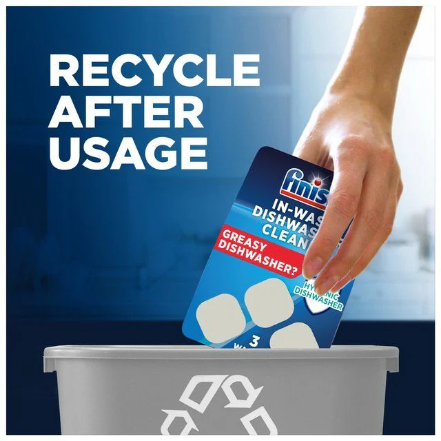 Finish In-Wash Dishwasher Machine Cleaner Tablets 3 per pack