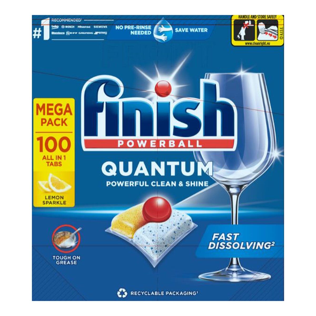 Finish Powerball Quantum Dishwasher Tablets, 2 x 100 Pack