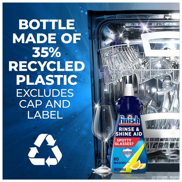 Finish Rinse Aid Shines & Dries Lemon Scent   800ml