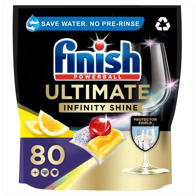 Finish Ultimate Infinity Shine Dishwasher Tablets Lemon 80 per pack