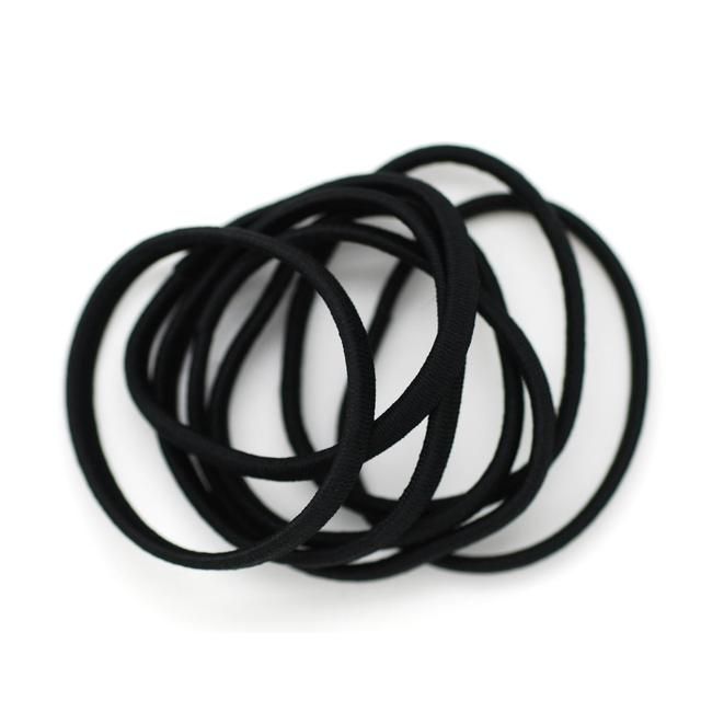 Flat Snag Free Hair Bands Black 8 per pack