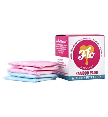 Flo Natural Bamboo Ultra Thin Day & Night Pads 15pk