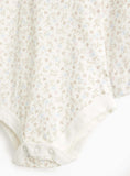 Floral Print Bodysuit & Cream Knitted Dungarees Set 9-12 months