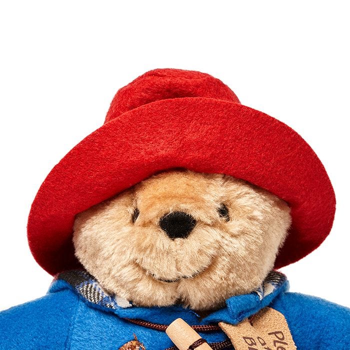 Paddington plush toy with boots 25cm, imported from the UK