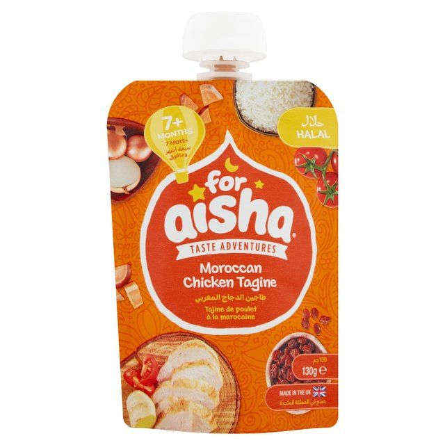 For Aisha Moroccan Chicken Tagine Pouch 7 mths+ 130g