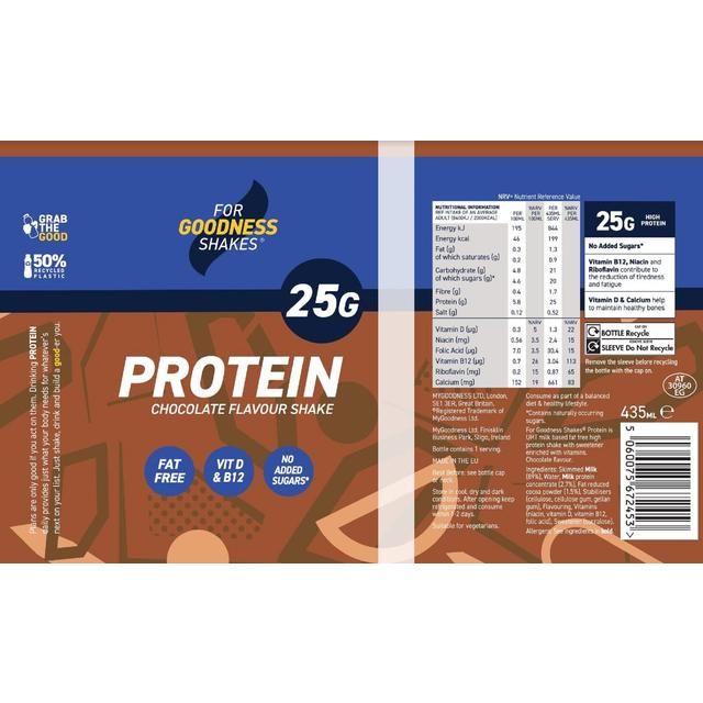 For Goodness Shakes Chocolate Protein Shake 435ml