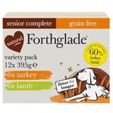 Forthglade Complete Senior Grain Free Dog Food Variety Pack Turkey & Lamb   12 x 395g
