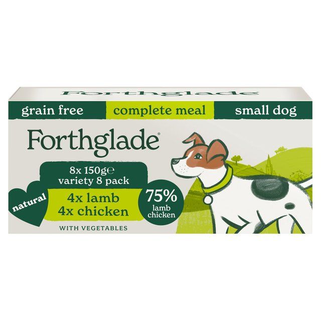 Forthglade Grain Free Adult Chicken & Lamb Small Wet Dog Food   8 x 150g