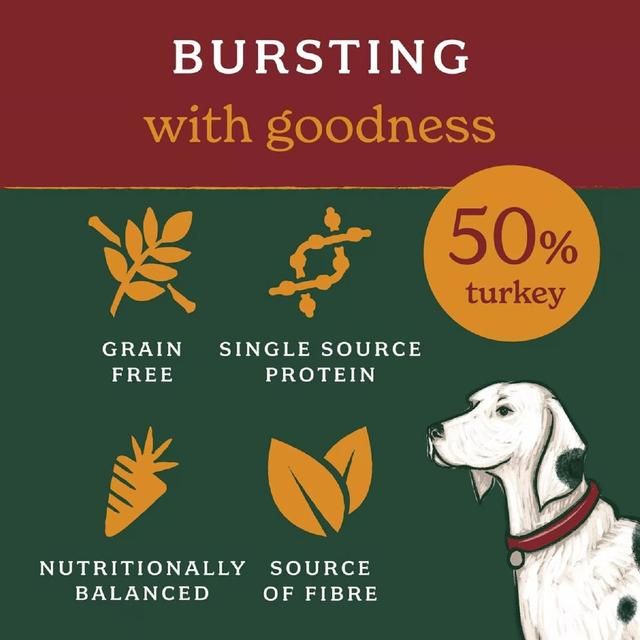 Forthglade Lightly Baked Natural Dry Dog Food Turkey with Sweet Potato 2kg