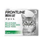 FRONTLINE Plus Flea & Tick Treatment Cat 3 per pack