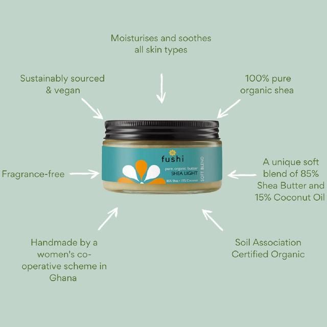 Fushi Organic Shea Butter & Coconut -  Light Texture   200g