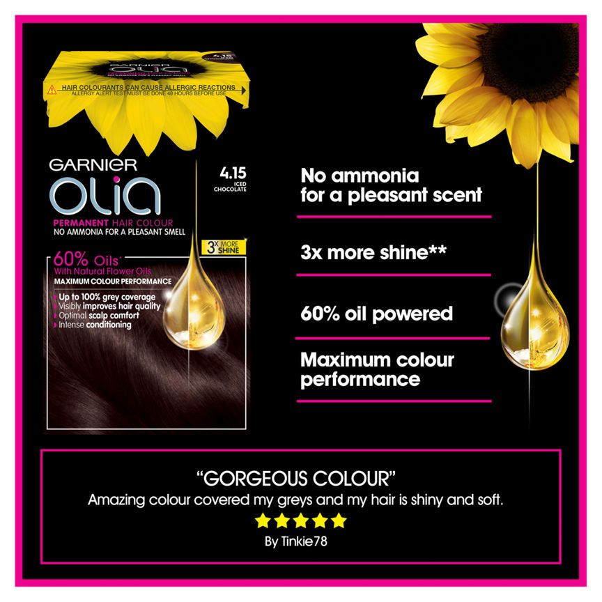 Garnier Olia 4.15 Iced Chocolate Brown Permanent Hair Dye