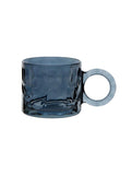 George Home Grey Smoked Dimple Glass Tea Mug