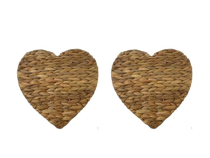 George Home Heart Shaped Water Hyacinth Placemats