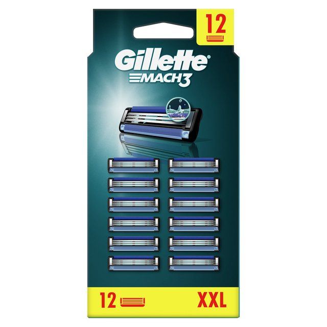 Gillette Mach 3 Razor Blades 12 per pack
