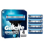 Gillette Mach3 Turbo Men’s Razor Blade Refills, 4 Pack