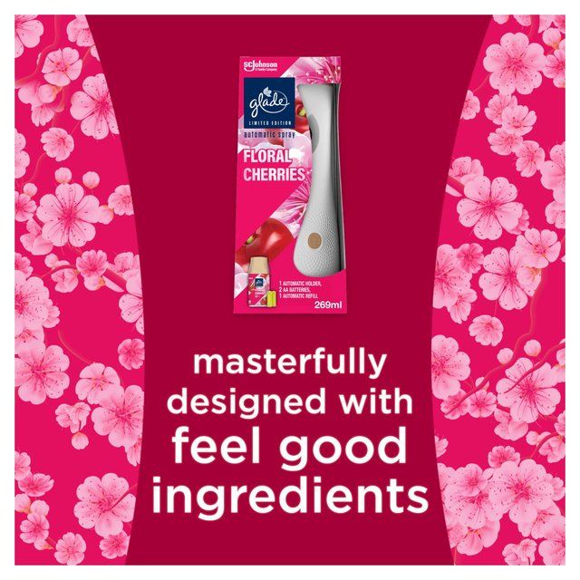 Glade Automatic Spray Air Freshener Holder & Refill Floral Cherries 269ml   269ml