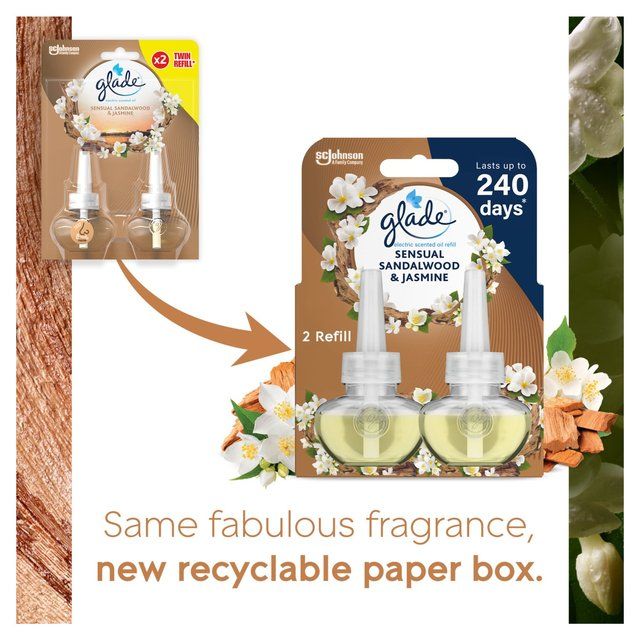 Glade Plug In Holder & Refill Electric Scented Oil Bali Sandalwood 20ml